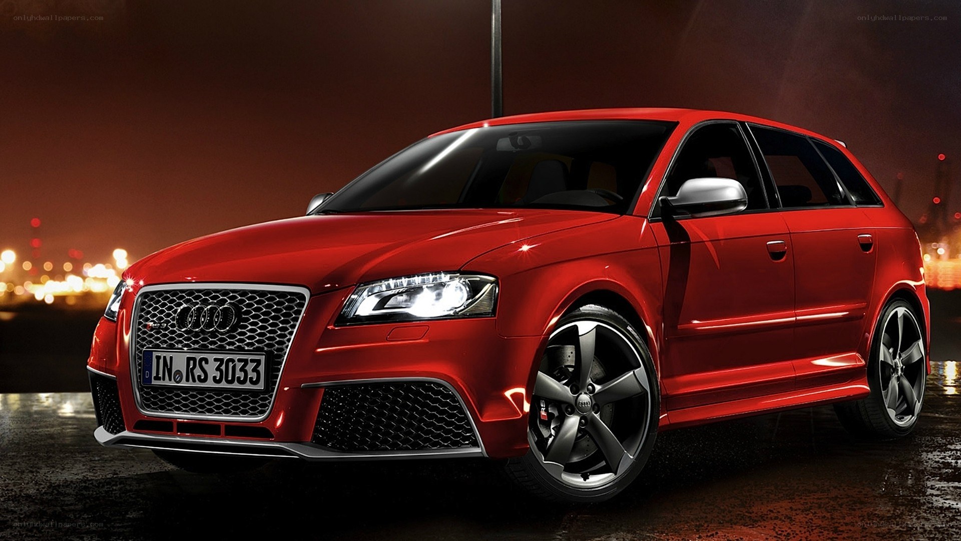 Red Audi RS3 Sportback
