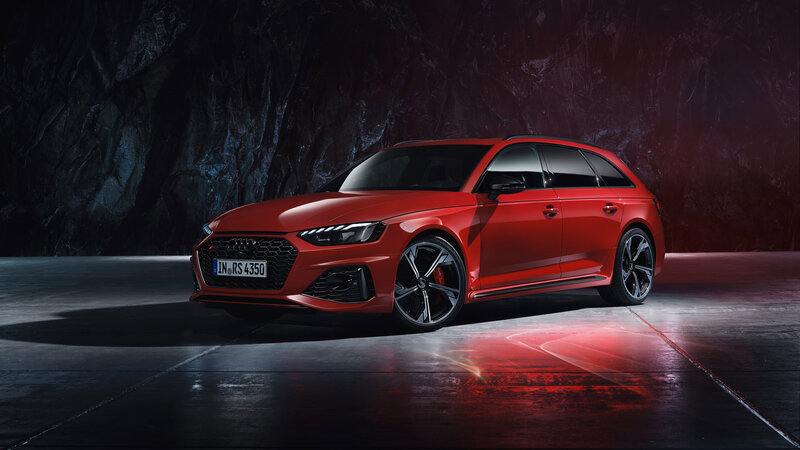 Red Audi Rs4 Avant — Dramatic, Photograph, Car, Cave, Floor