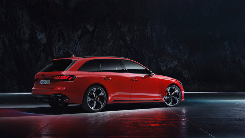 Red Audi Rs4 Avant — Dramatic, Photograph, Car, Cave