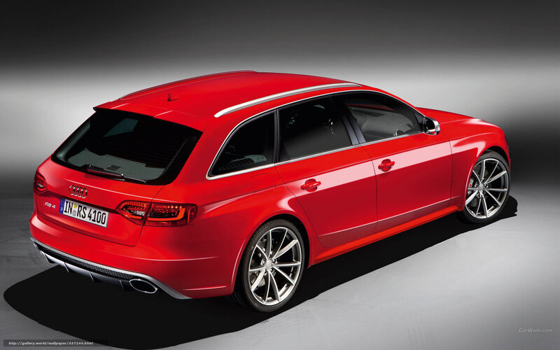 Red Audi Rs4 Avant — Dramatic, Photograph, Car, License Plate