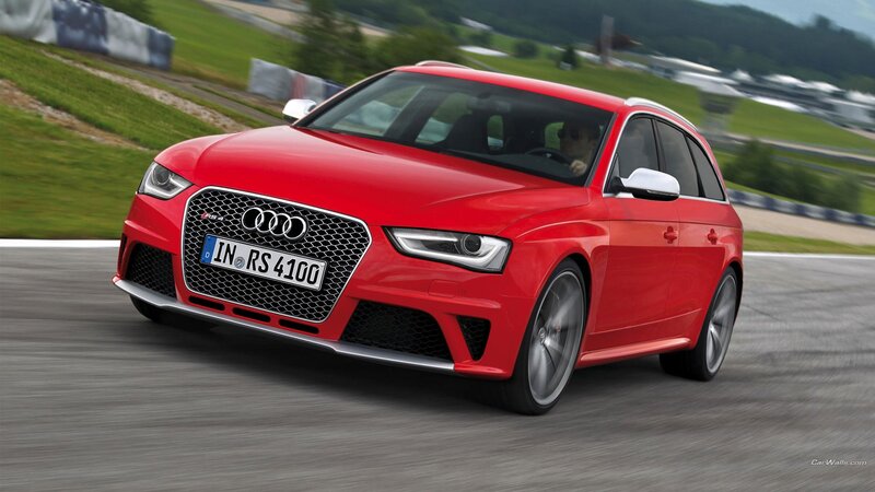 Red Audi Rs4 Car — Dynamic, Afternoon, Photograph