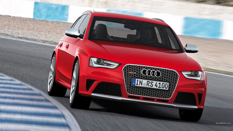 Red Audi Rs4 Car — Dynamic, Afternoon