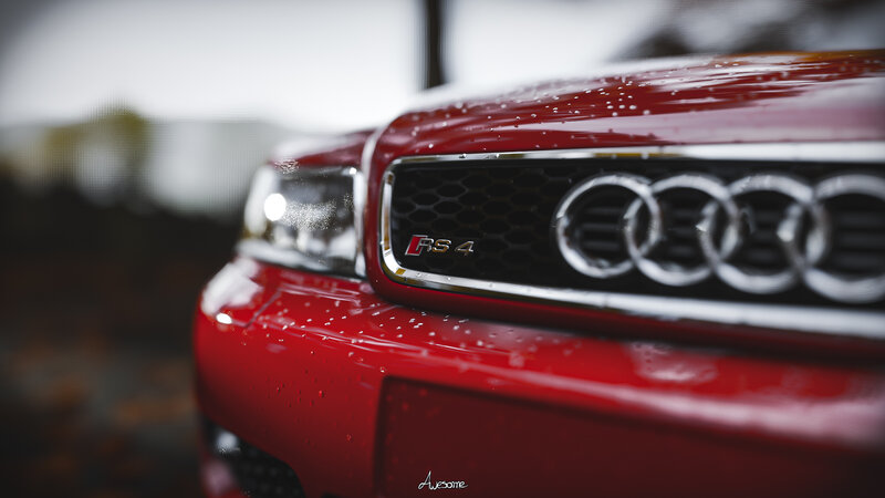Red Audi Rs4 Front