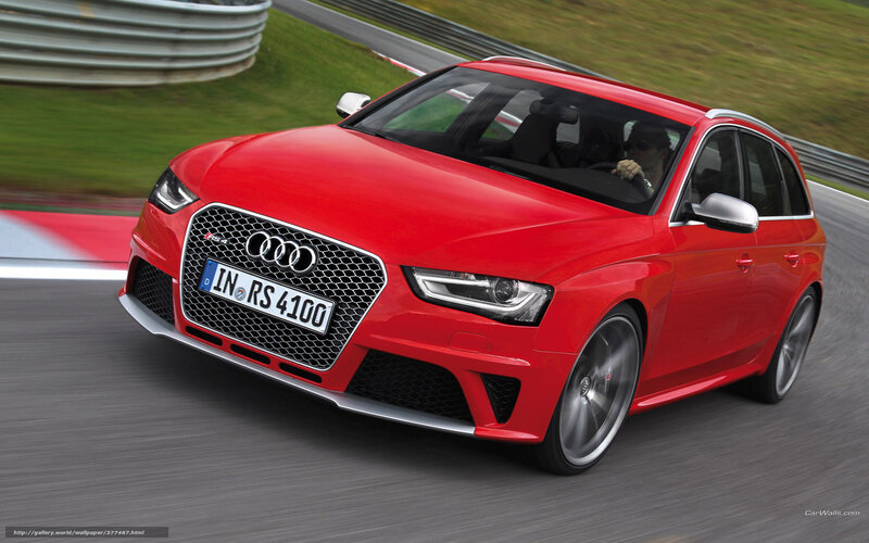 Red Audi Rs4 on Track — Dynamic