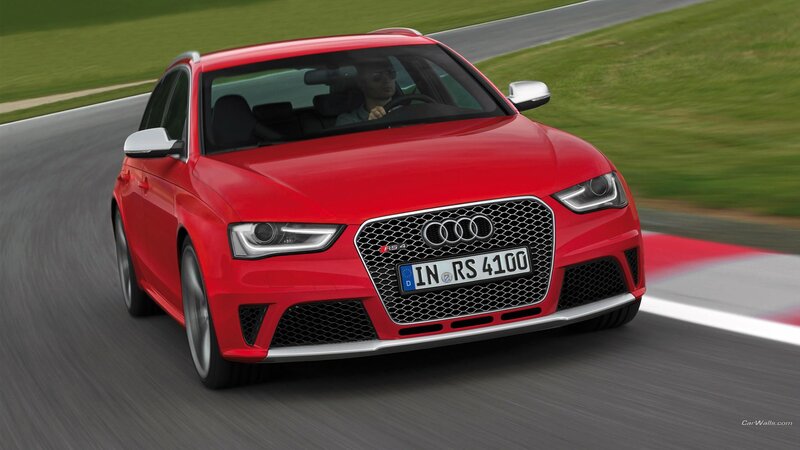 Red Audi Rs4 on Track