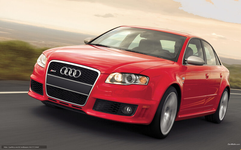 Red Audi Rs4 Sedan