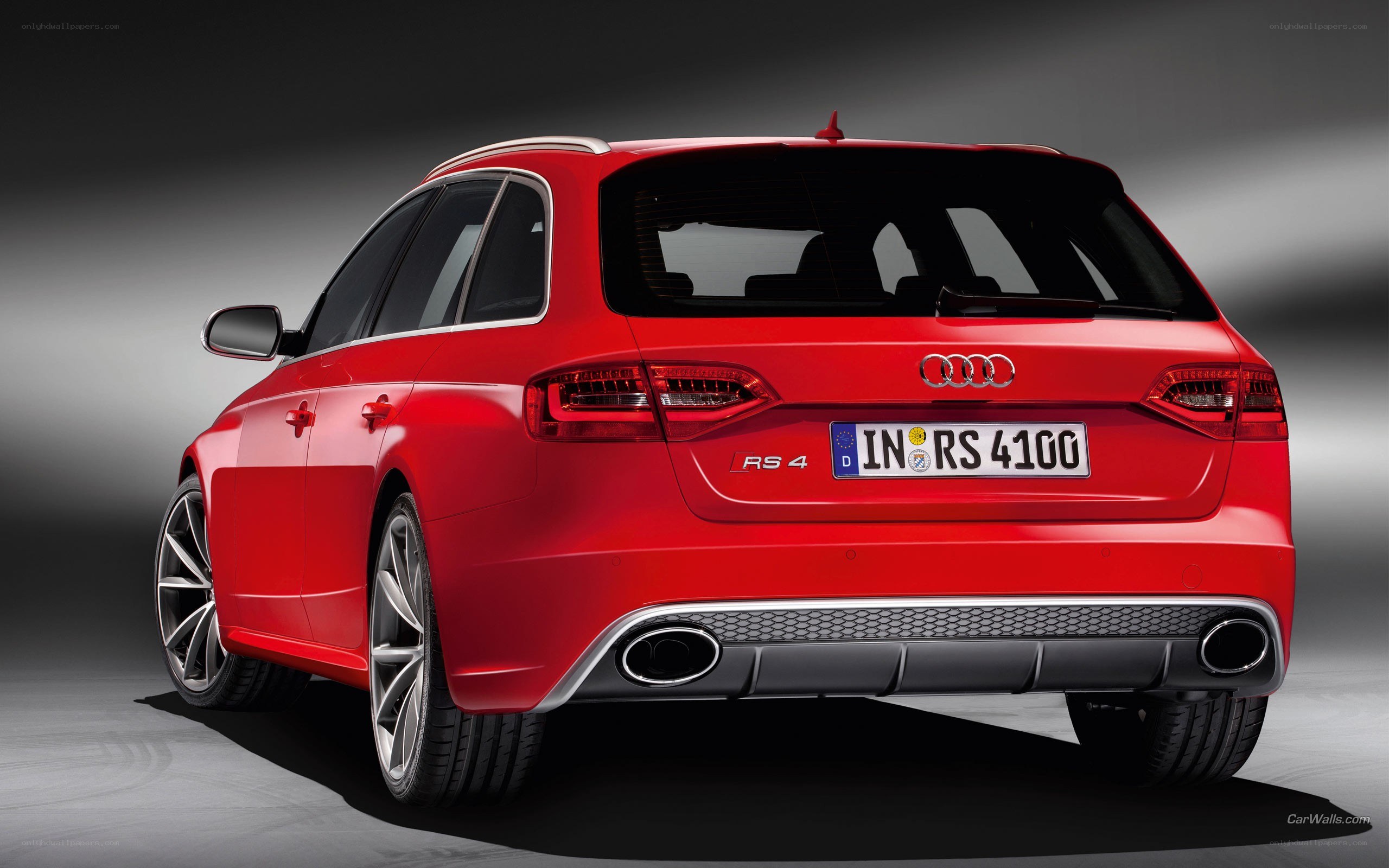 red audi rs4 station wagon