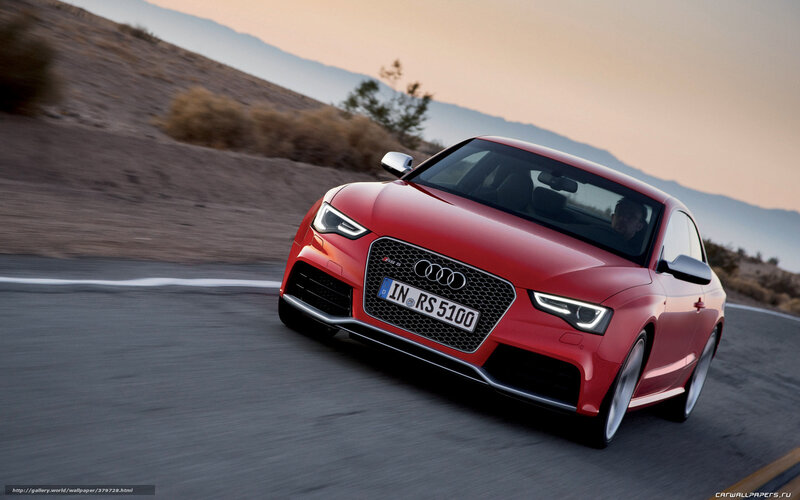 Red Audi Rs5 Car — Dynamic, Sunset