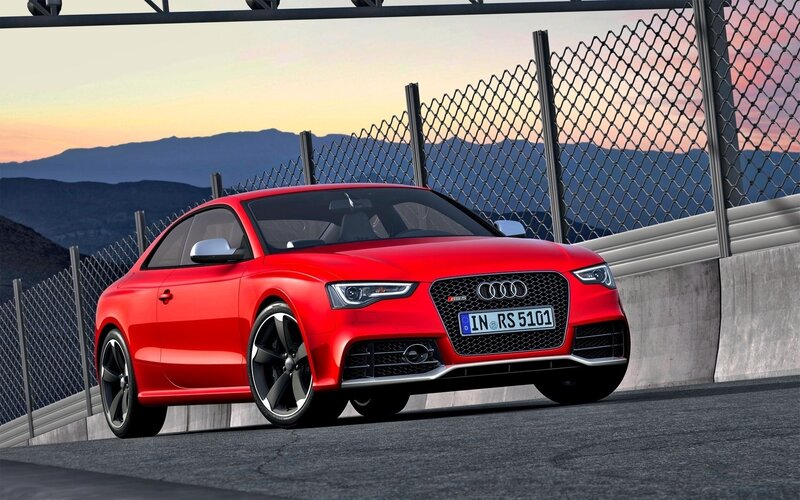 Red Audi Rs5 Coupe — Dramatic, Sunset, 3d Render