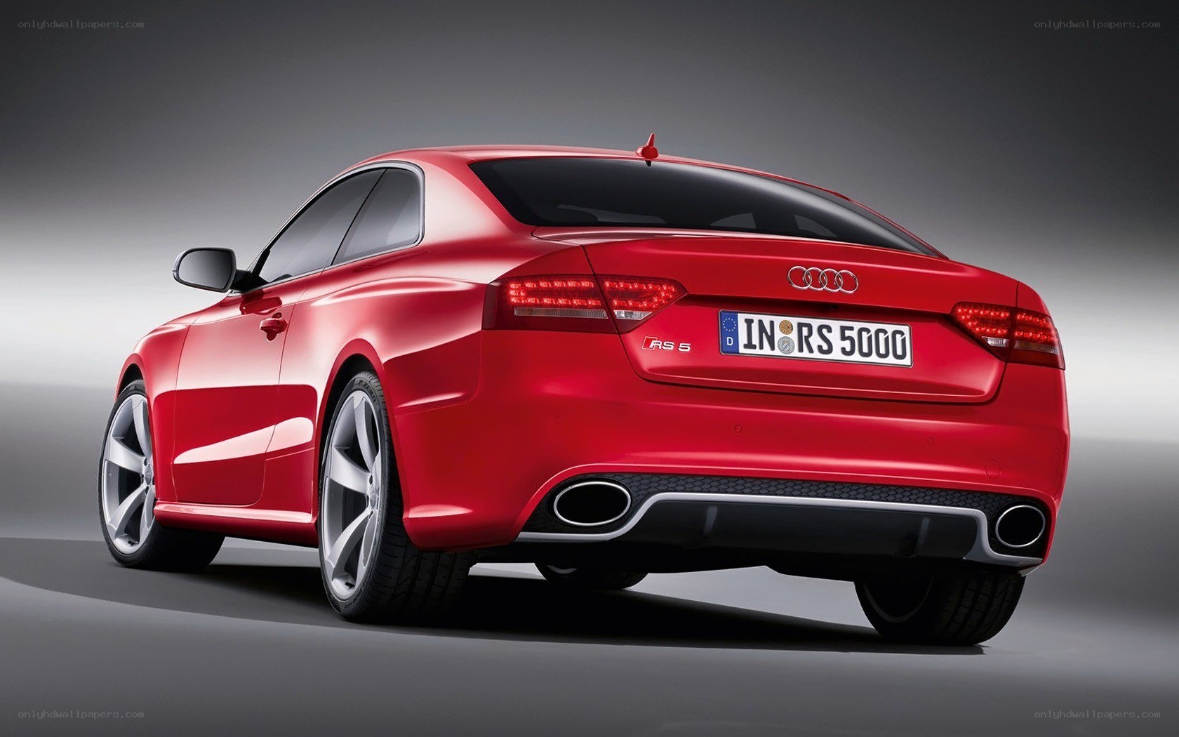 Red Audi RS5 rear view