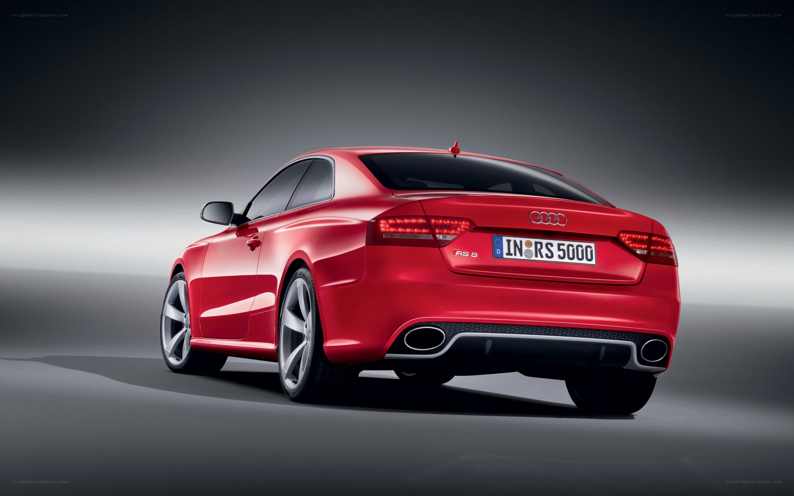Red Audi RS5 rear view