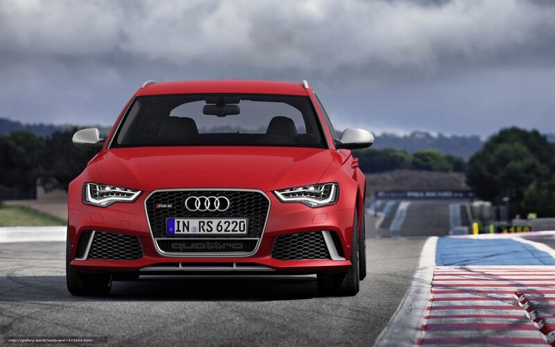 Red Audi Rs6 Car — Dramatic, Photograph