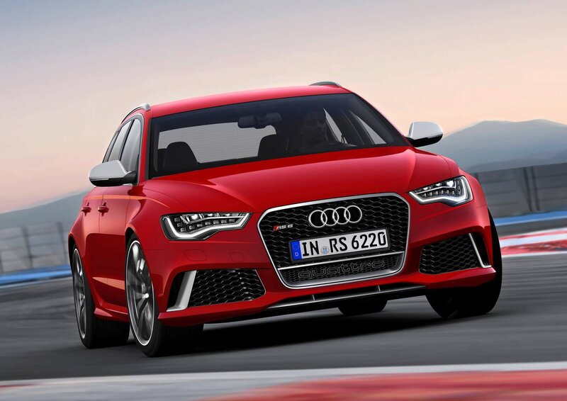 Red Audi Rs6 Car — Dynamic, Sunset, Photograph