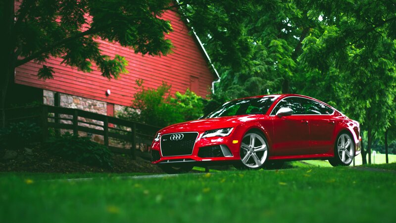 Red Audi Rs7 Sedan — Serene