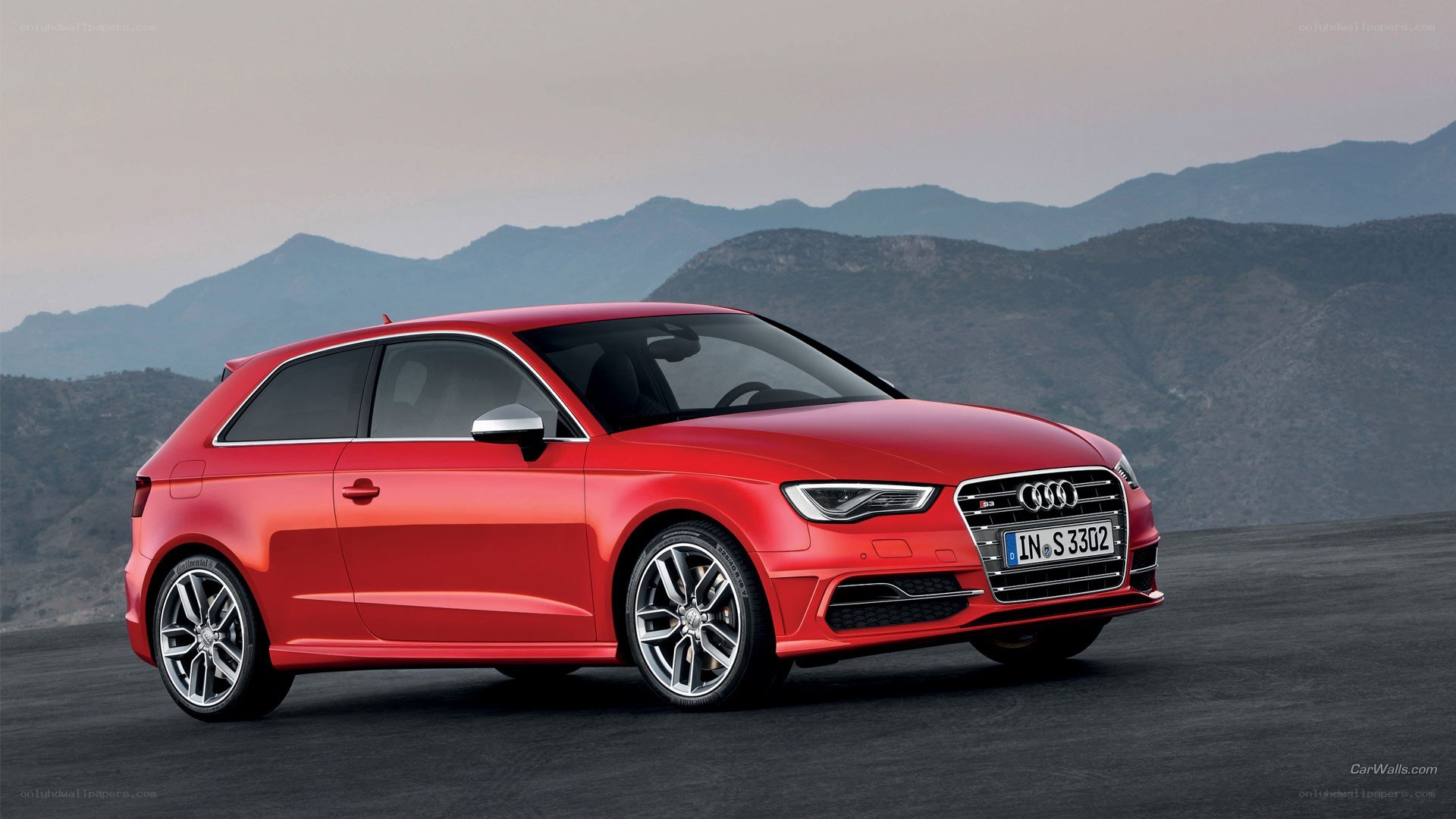 Red Audi S3 hatchback