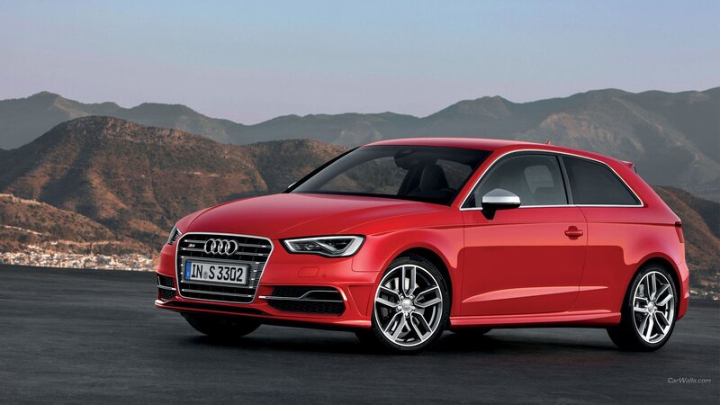 Red Audi S3 Hatchback — Dramatic, Afternoon