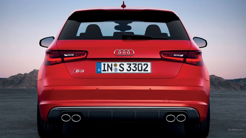 Red Audi S3 Hatchback — Dramatic, Sunset