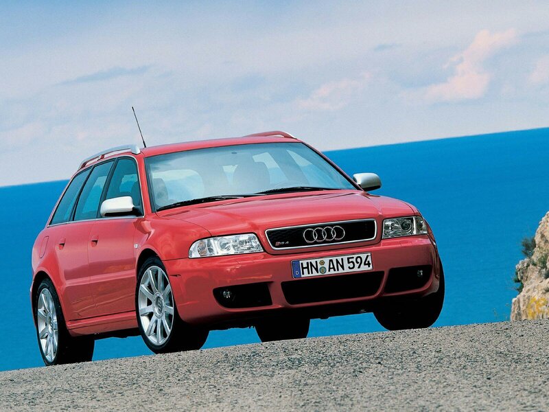 Red Audi S4 Avant on coastal road
