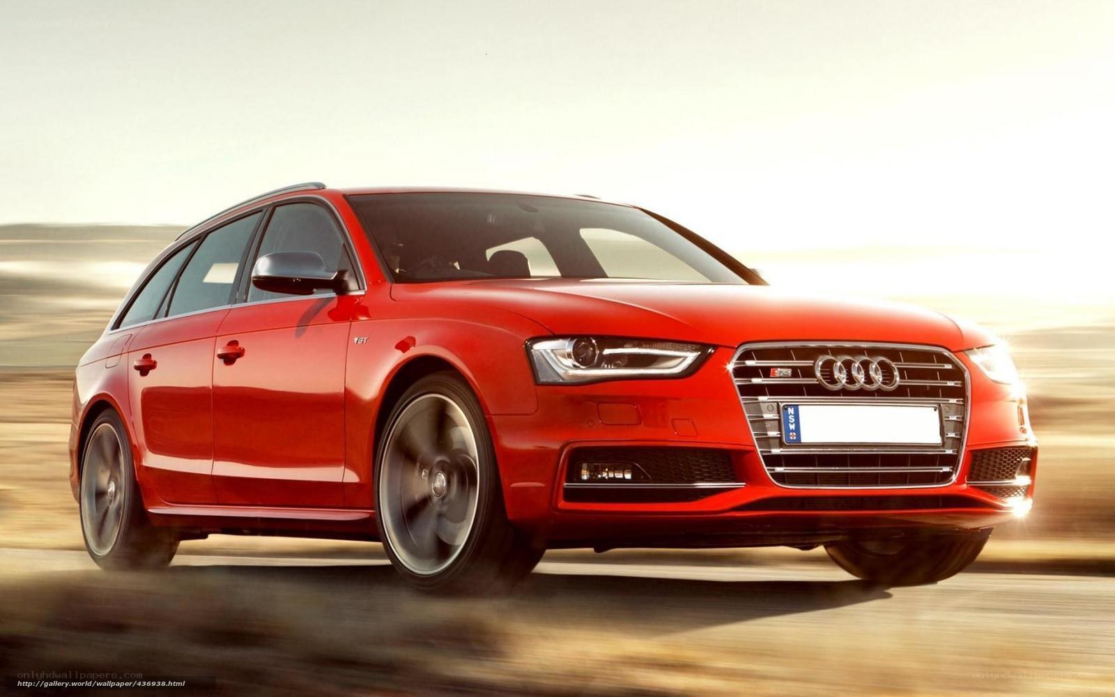 Red Audi S4 in motion