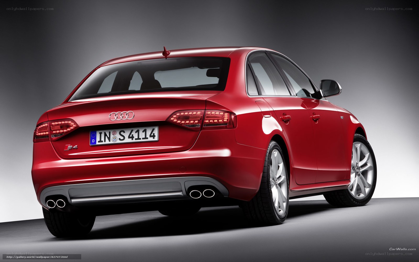 Red Audi S4 rear view
