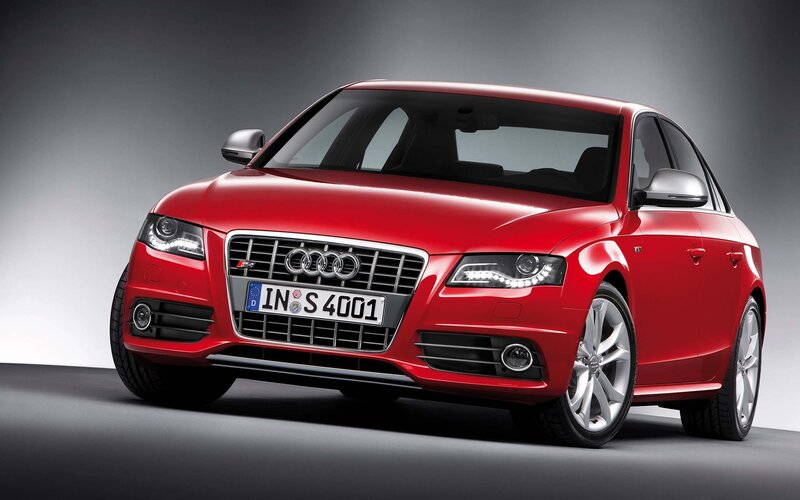 Red Audi S4 Sedan — Dramatic, Photograph, Car