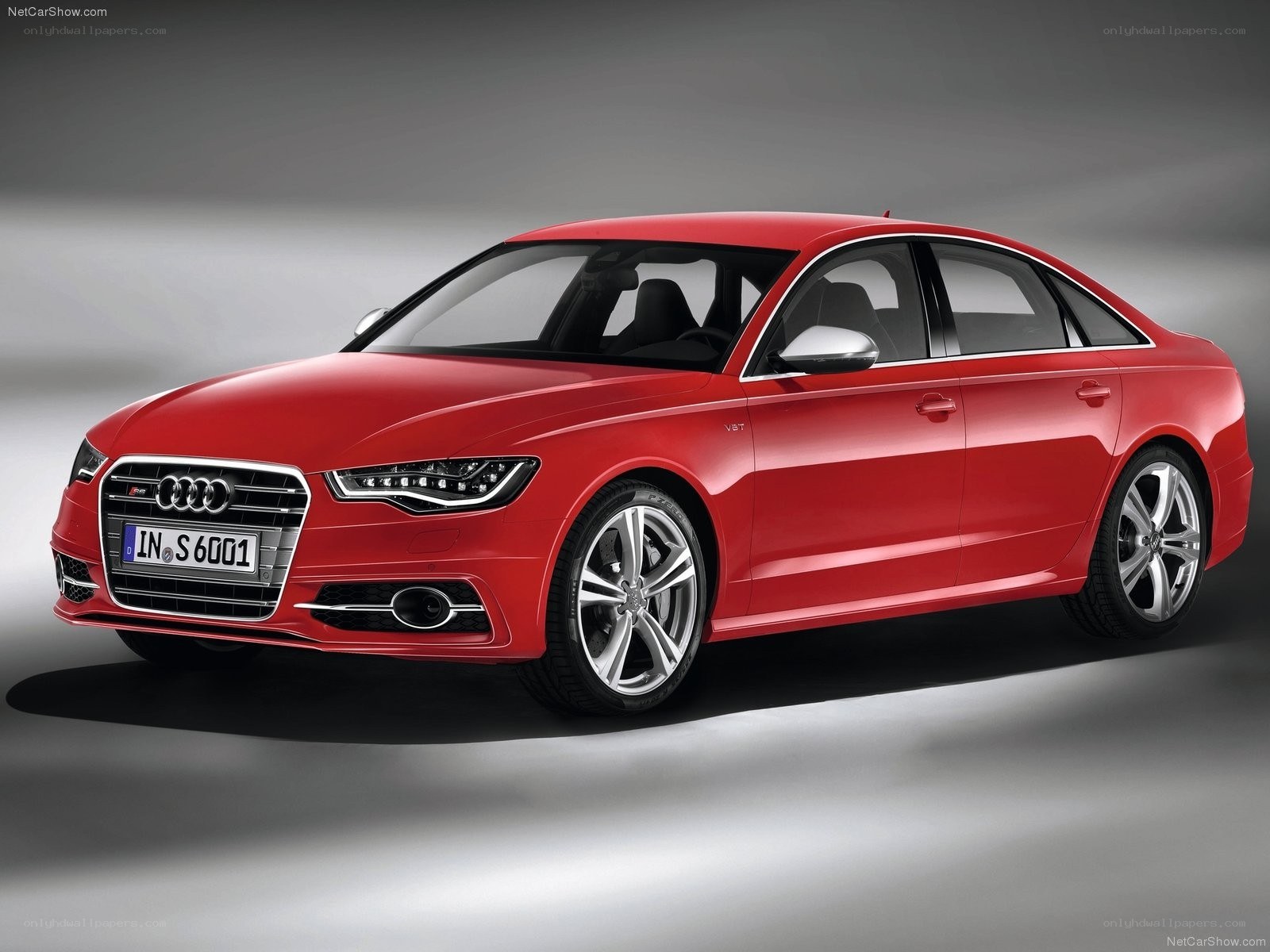 Red Audi S6 sedan
