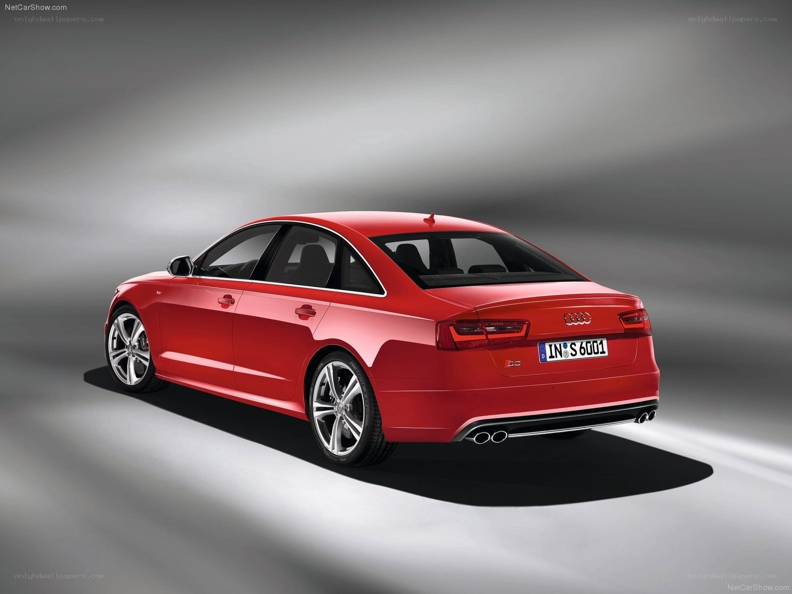 Red Audi S6 sedan