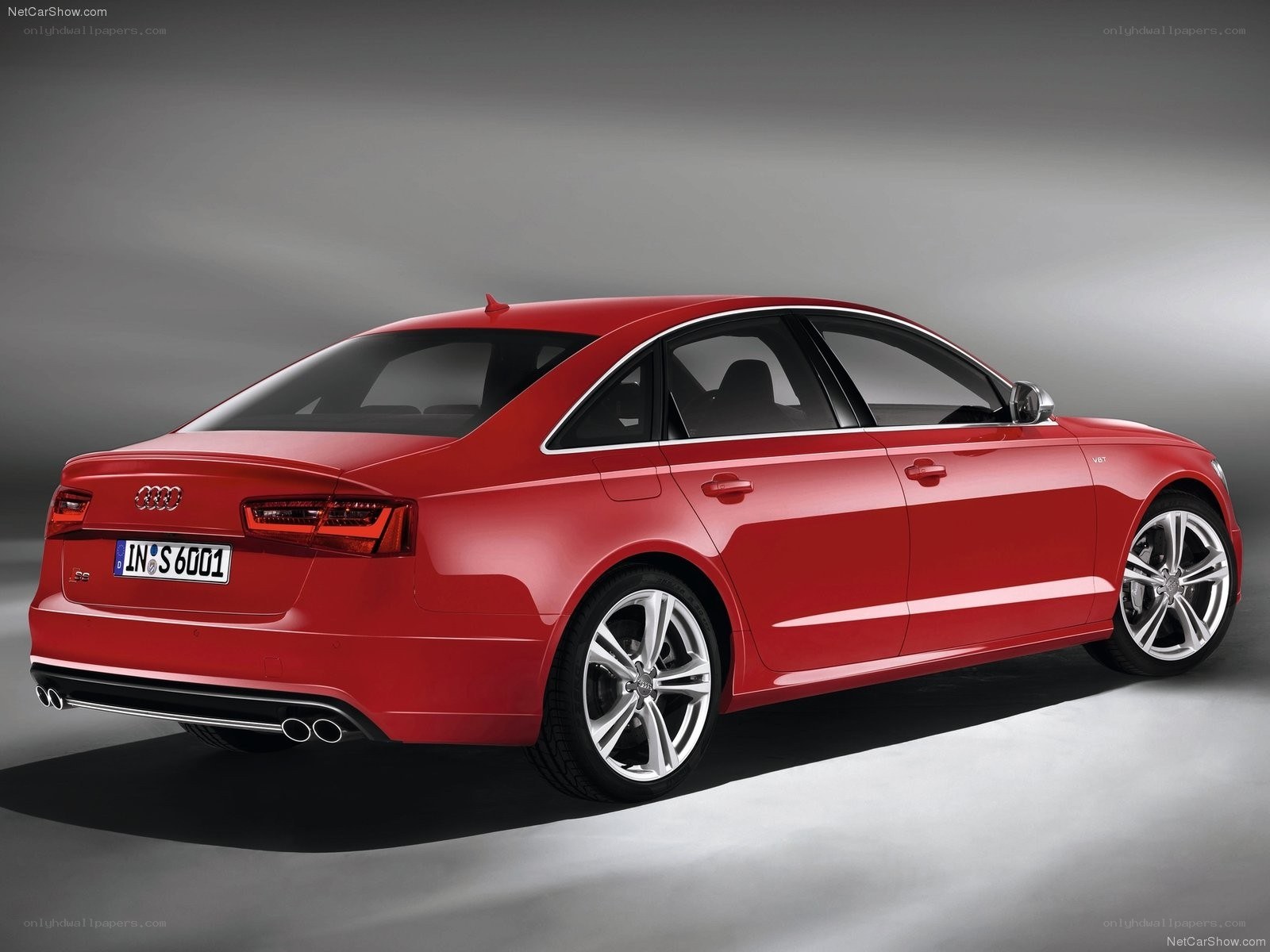 Red Audi S6 sedan