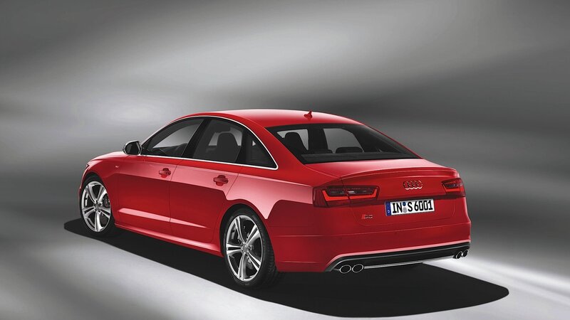 red audi s6 sedan