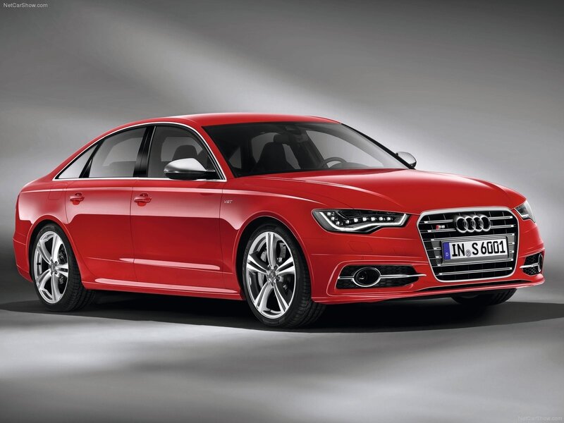Red Audi S6 Sedan — Dramatic