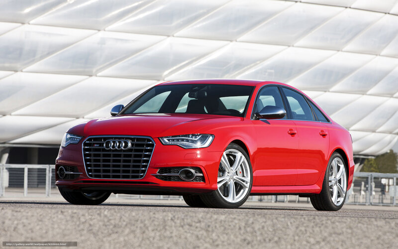 Red Audi S6 sedan