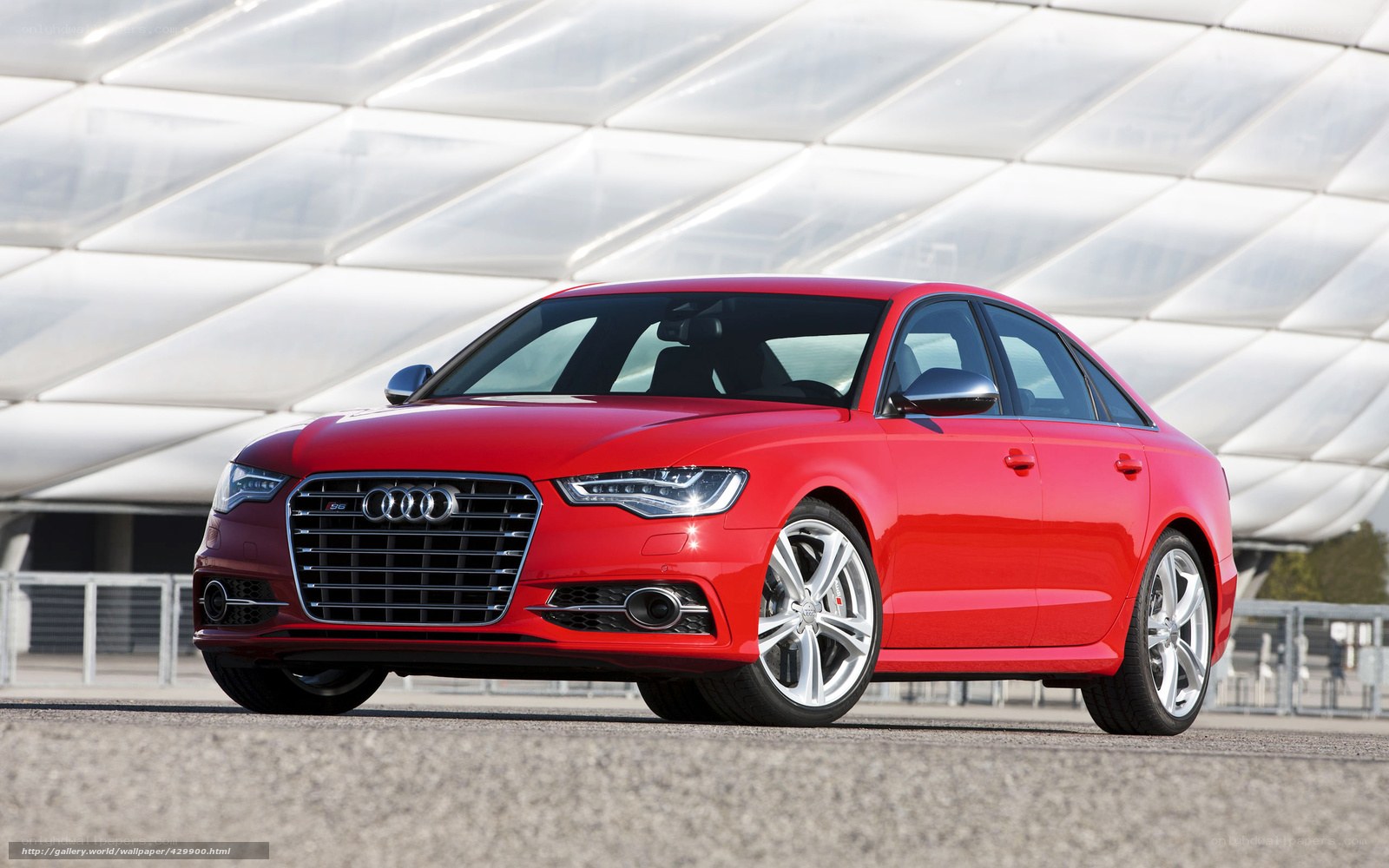 Red Audi S6 sedan