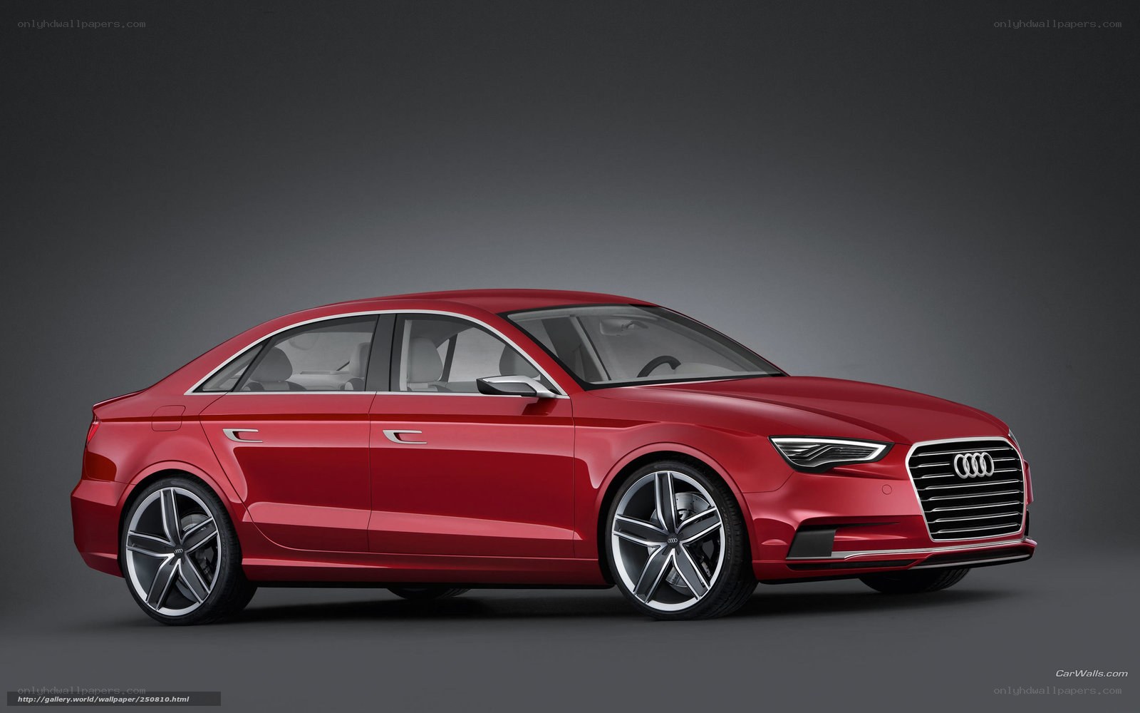 Red Audi sedan car