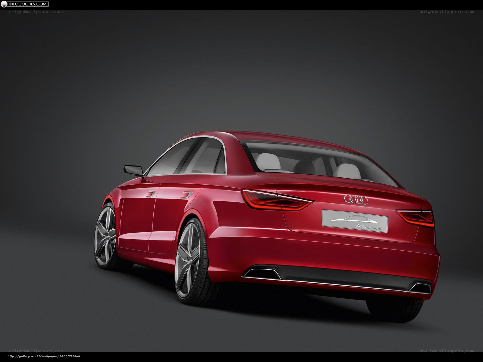 Red Audi sedan concept