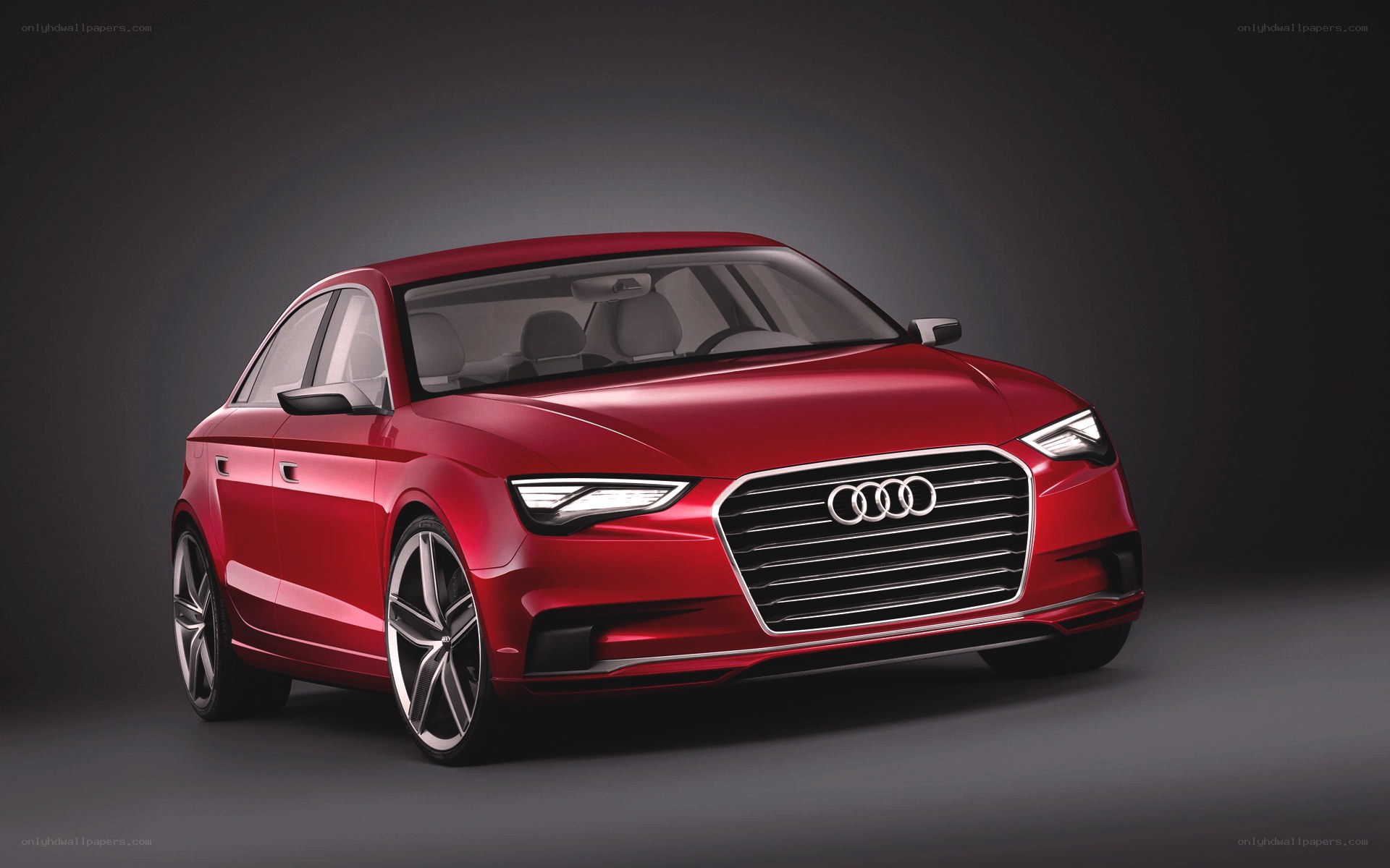 Red Audi sedan concept