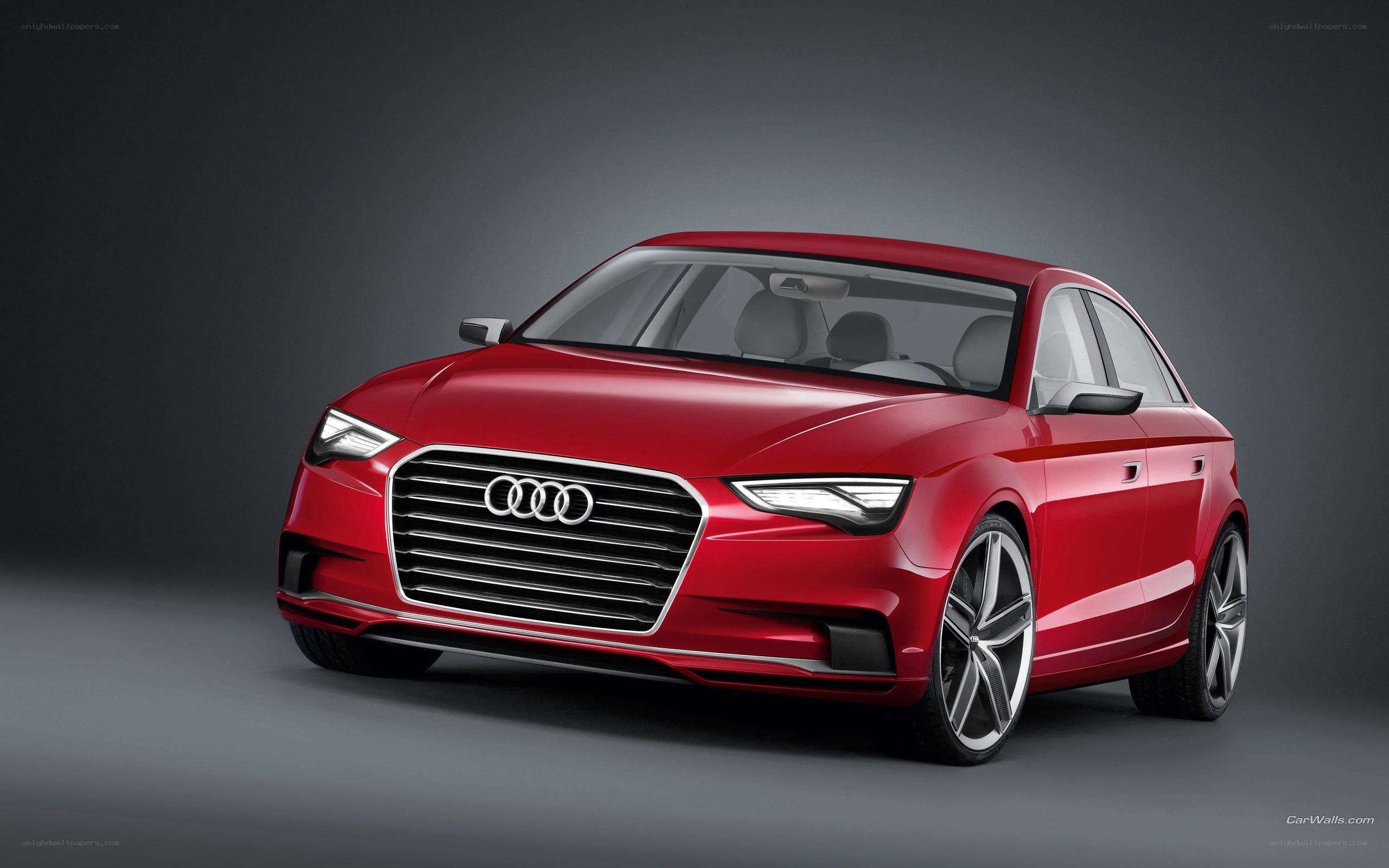 Red Audi sedan concept