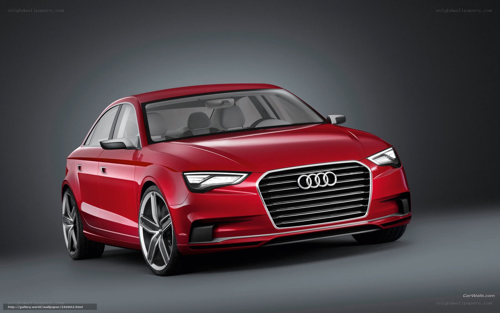 Red Audi sedan concept car