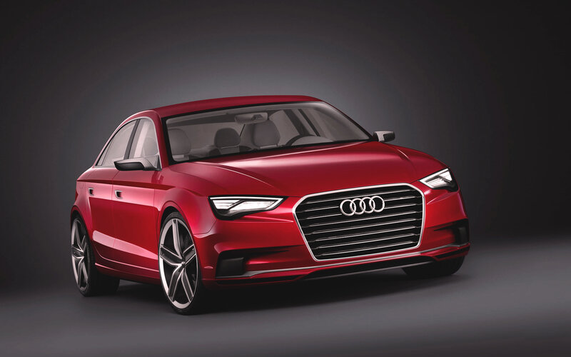 Red Audi Sedan — Dramatic, 3d Render, Car