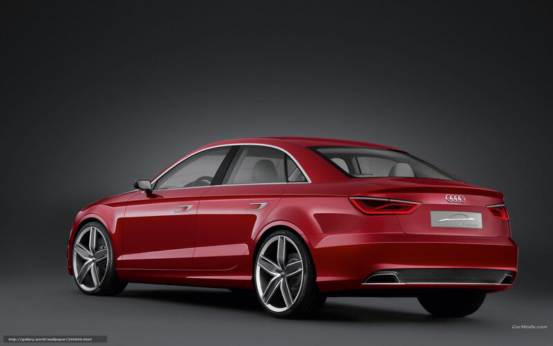 Red Audi Sedan — Dramatic, Photograph