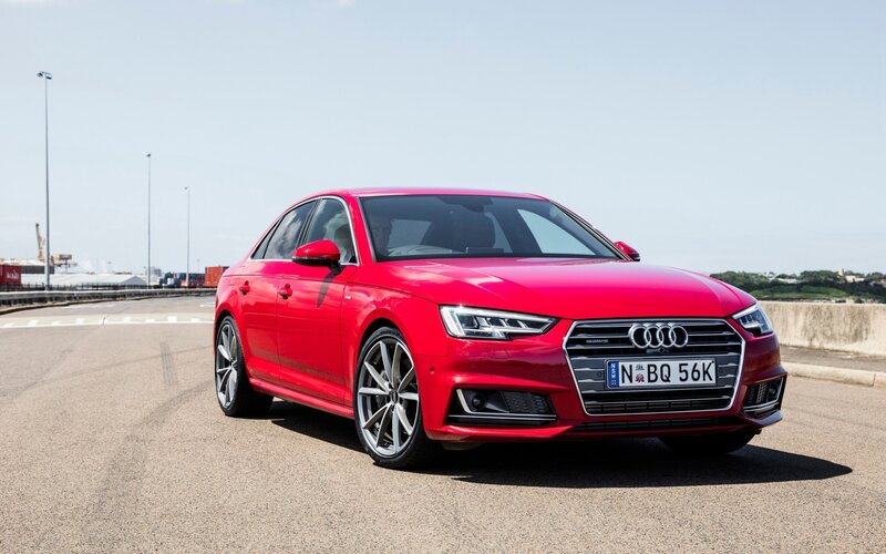 Red Audi Sedan — Neutral