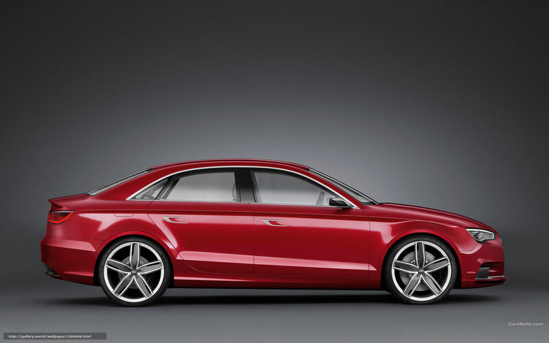 red audi sedan side view