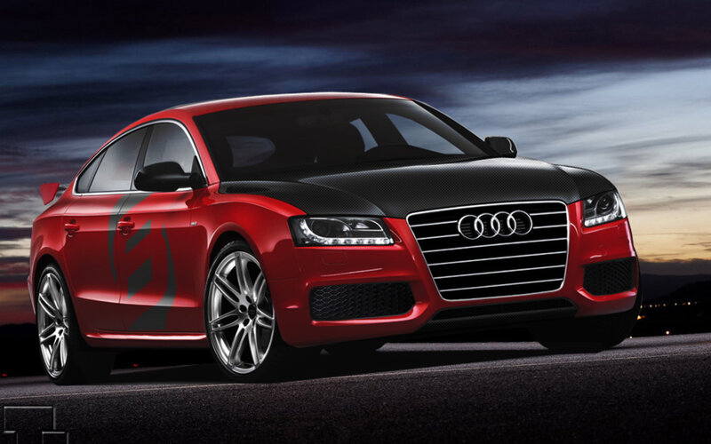 Red Audi Sedan