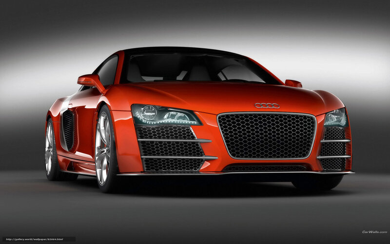 Red Audi Sports Car — Dramatic, 3d Render, Grille