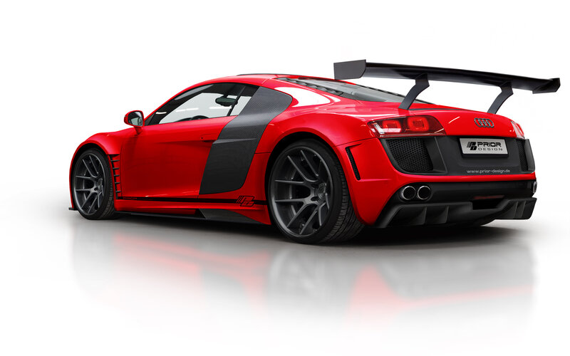 Red Audi Sports Car — Dynamic