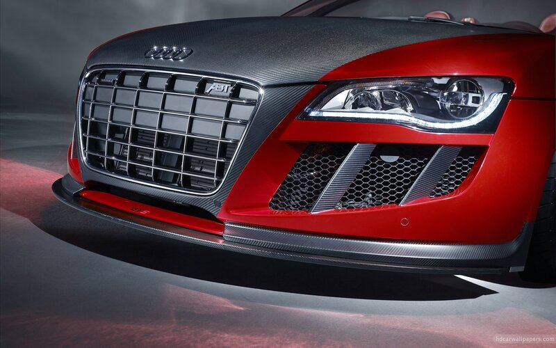 red audi sports car front