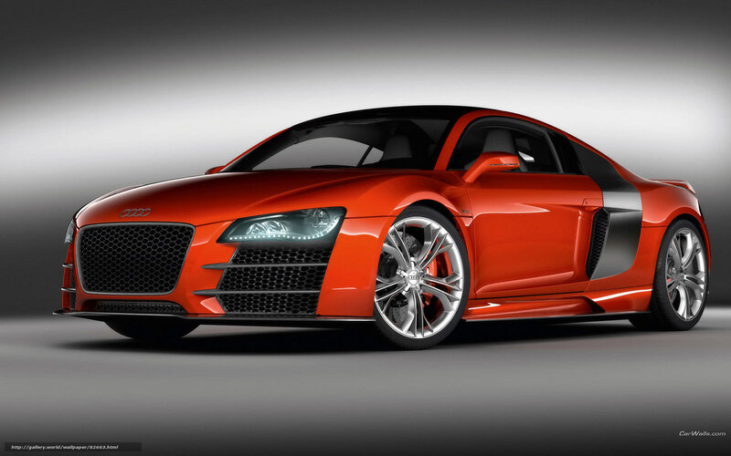 Red Audi Sports Car — Orange, Dramatic
