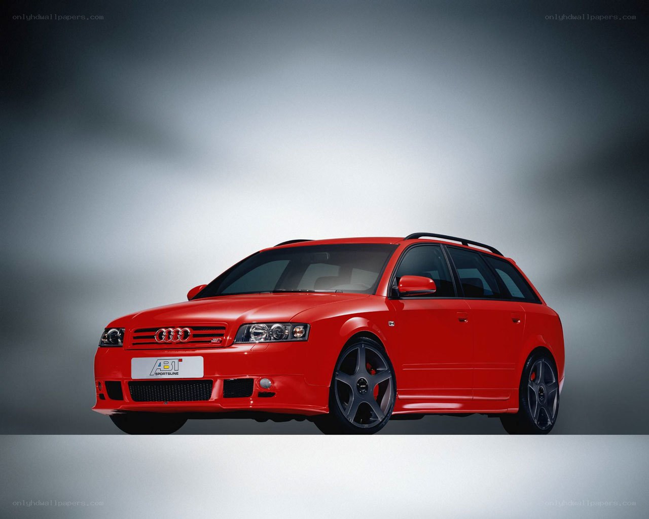 red audi station wagon