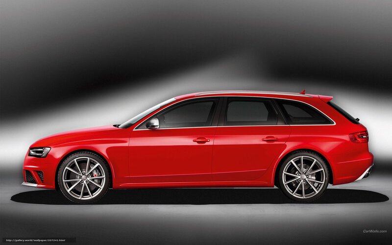 Red Audi Station Wagon — Dramatic, Photograph