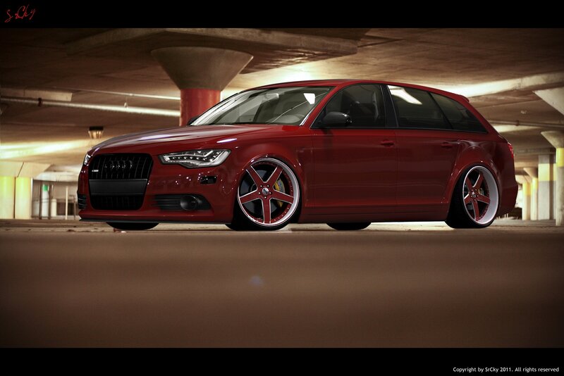 Red Audi Station Wagon — Dramatic
