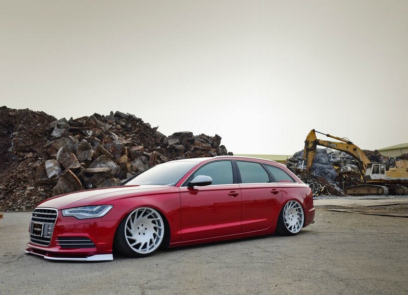 Red Audi Station Wagon — Industrial